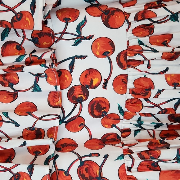 Milly Minis Girls Cherry Eden Cold Shoulder Summer Dress Size 10 ~ EUC - Picture 7 of 11